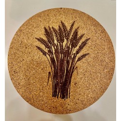 Cork Etched Wheat Hot Plate