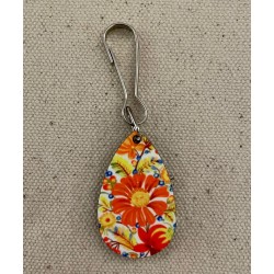 Keychain -Wooden Flowers