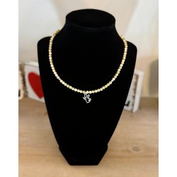 Necklace of gold pearl with...