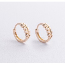 Gold Earrings "Kolosok"