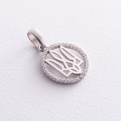 Silver pendant "Trident"