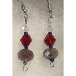 Earrings - Crystal beads:...