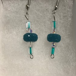 Earrings - Teal beads