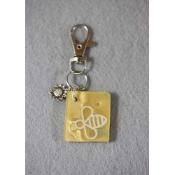 Bee keychain with charm